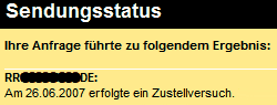 Briefstatus