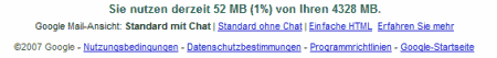 GoogleMail mit mehr als 4GB Speicher