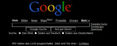 Google in schwarz