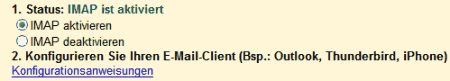 GoogleMail mit IMAP