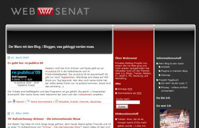 Screenshot vom Websenat Blog