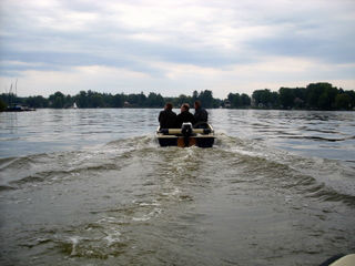 Ein Boot auf dem Müggelsee