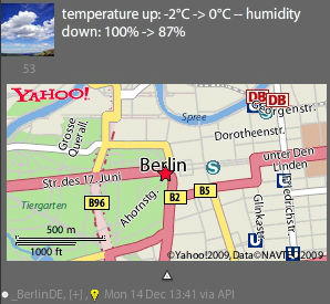 Geo-Tweet mit Karte