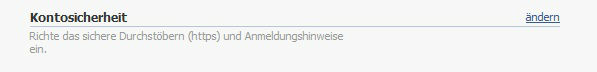 Facebook Kontosicherheit