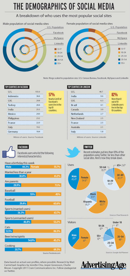 The Demographics of Social Media [infographic]