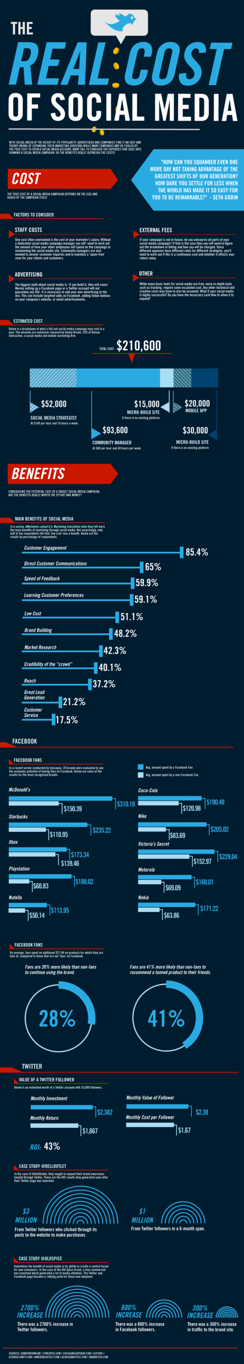 The Real Cost of Social Media [infographic]