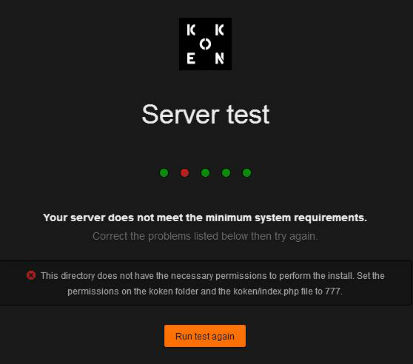 koken Servertest