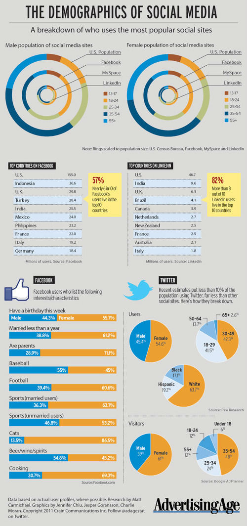 The Demographics of Social Media [infographic]